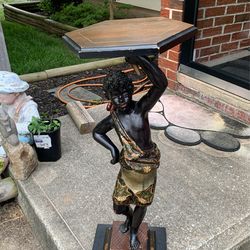 Antique Hand painted Pedestal
