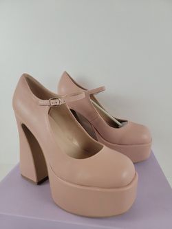 MADDEN GIRL Womens Blush Pink 2" Platform Khloe Toe Sculpted Heel, 9.5M, $18