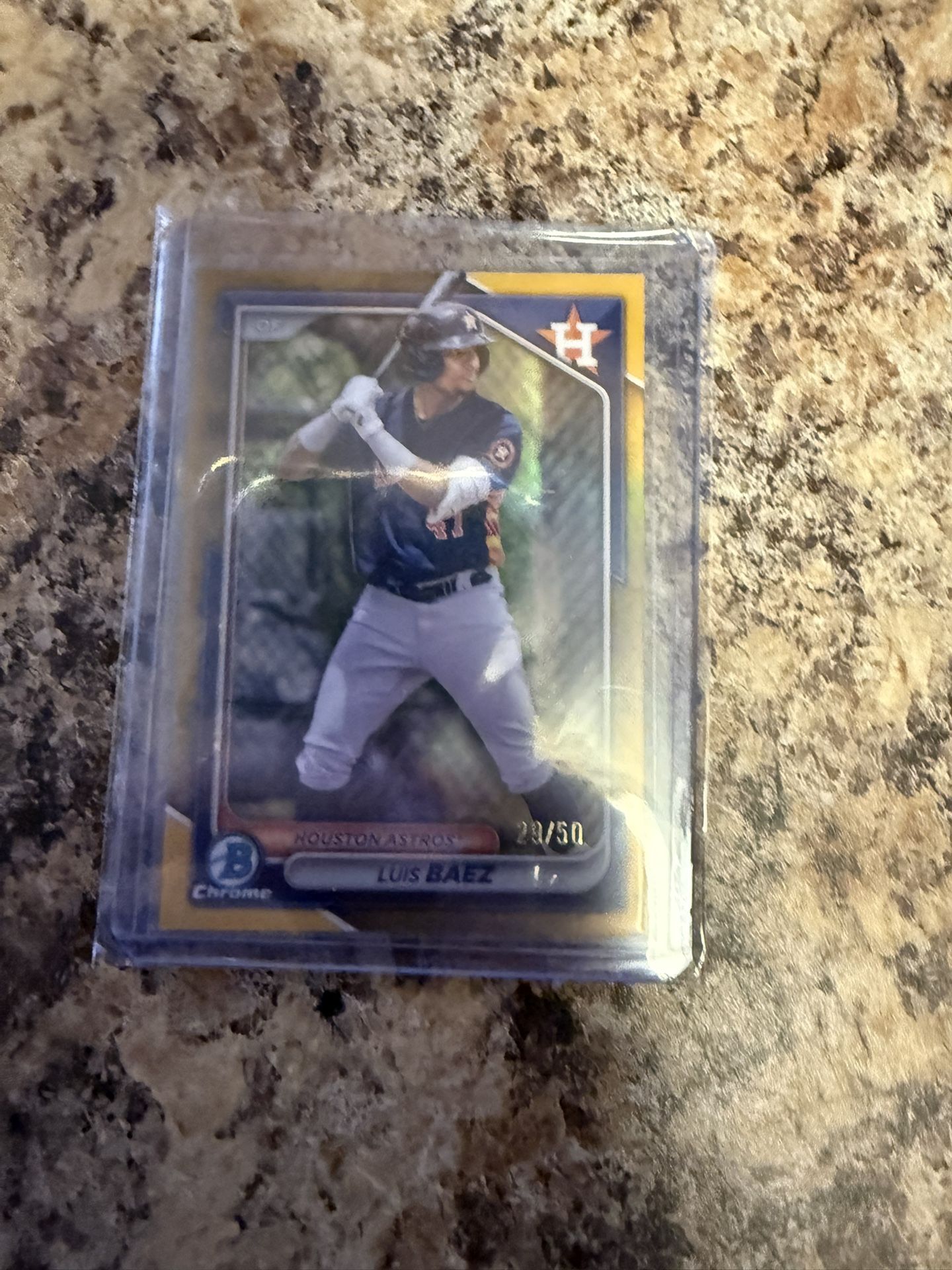 Astros- Luis Baez Gold Chrome /50