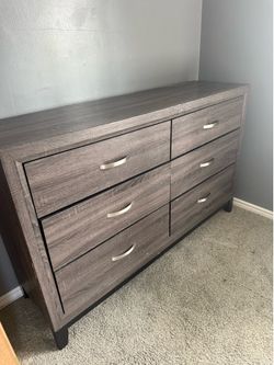 Grey 6 Drawer Dresser