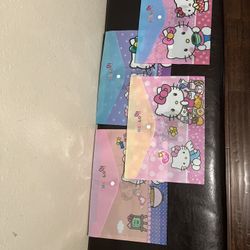 Plastic Hello Kitty Folders 4pk