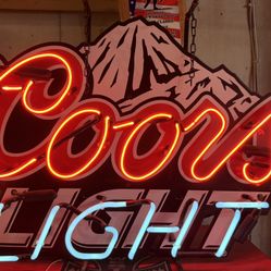 Budweiser And Coors Light Neon Signs
