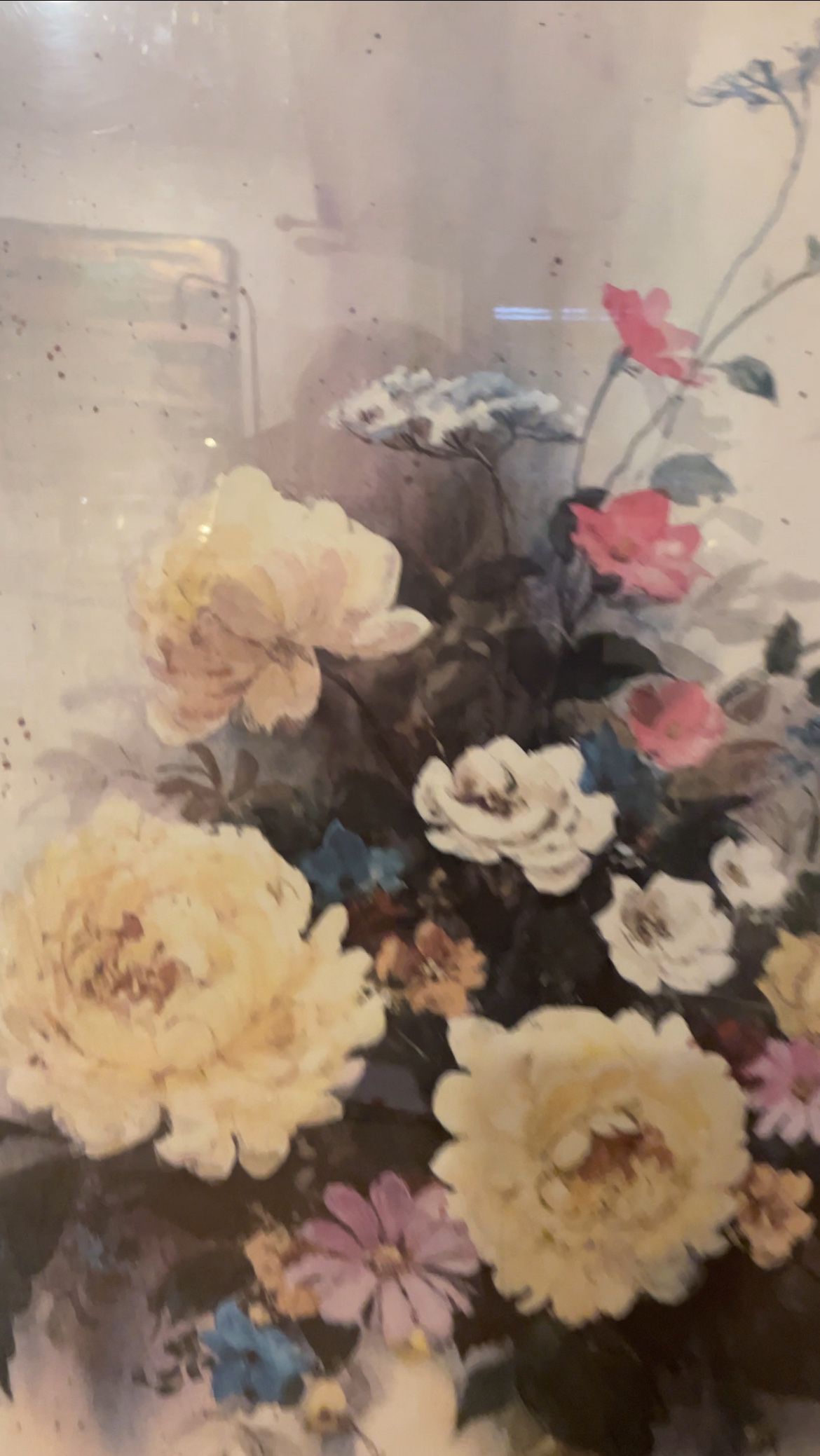 Beautiful Framed Floral Print Signed by Artist