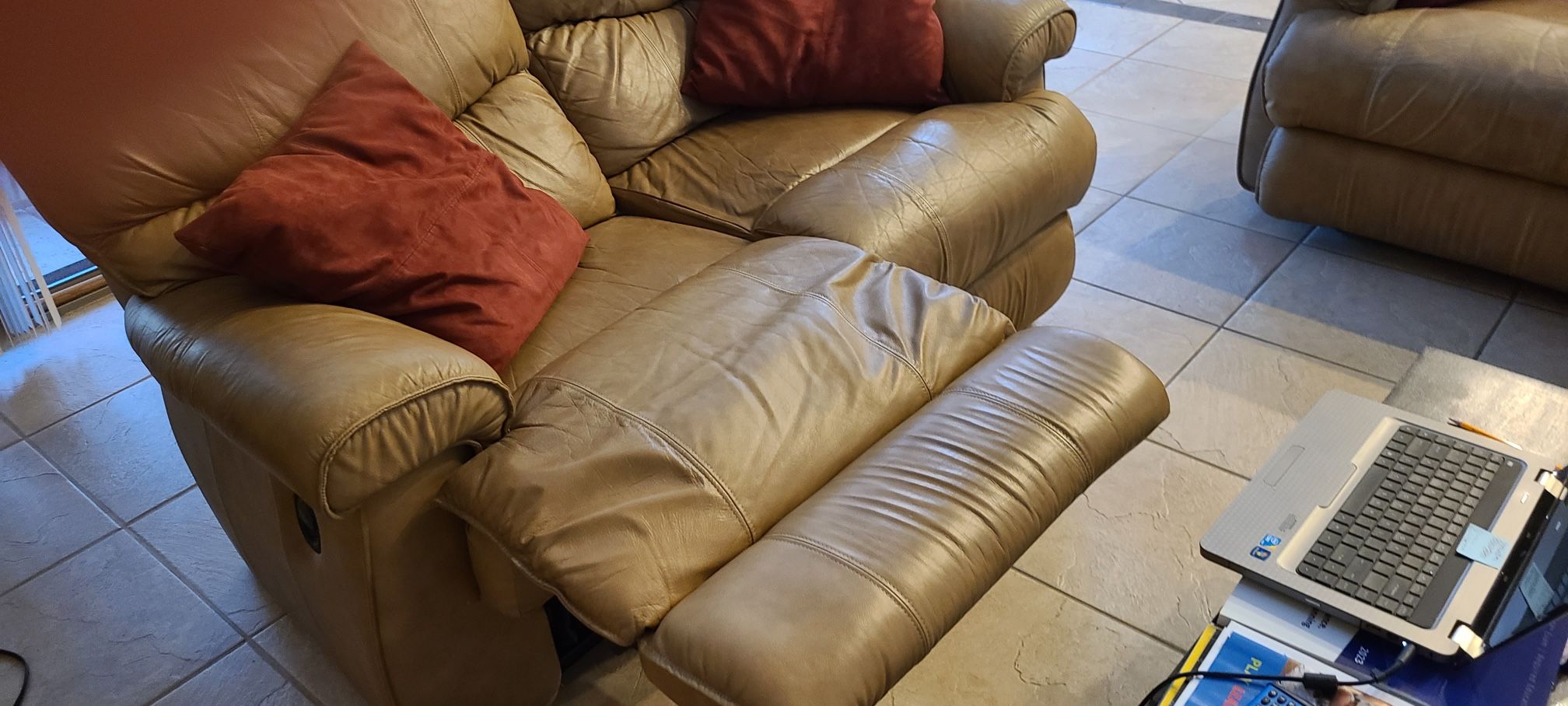 Lazy Boy Leather Sofa Set, $1499
