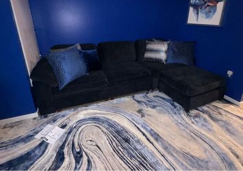 Navy couch for sale.