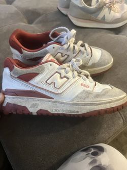 New Balance 550 Red And White Size 4.5