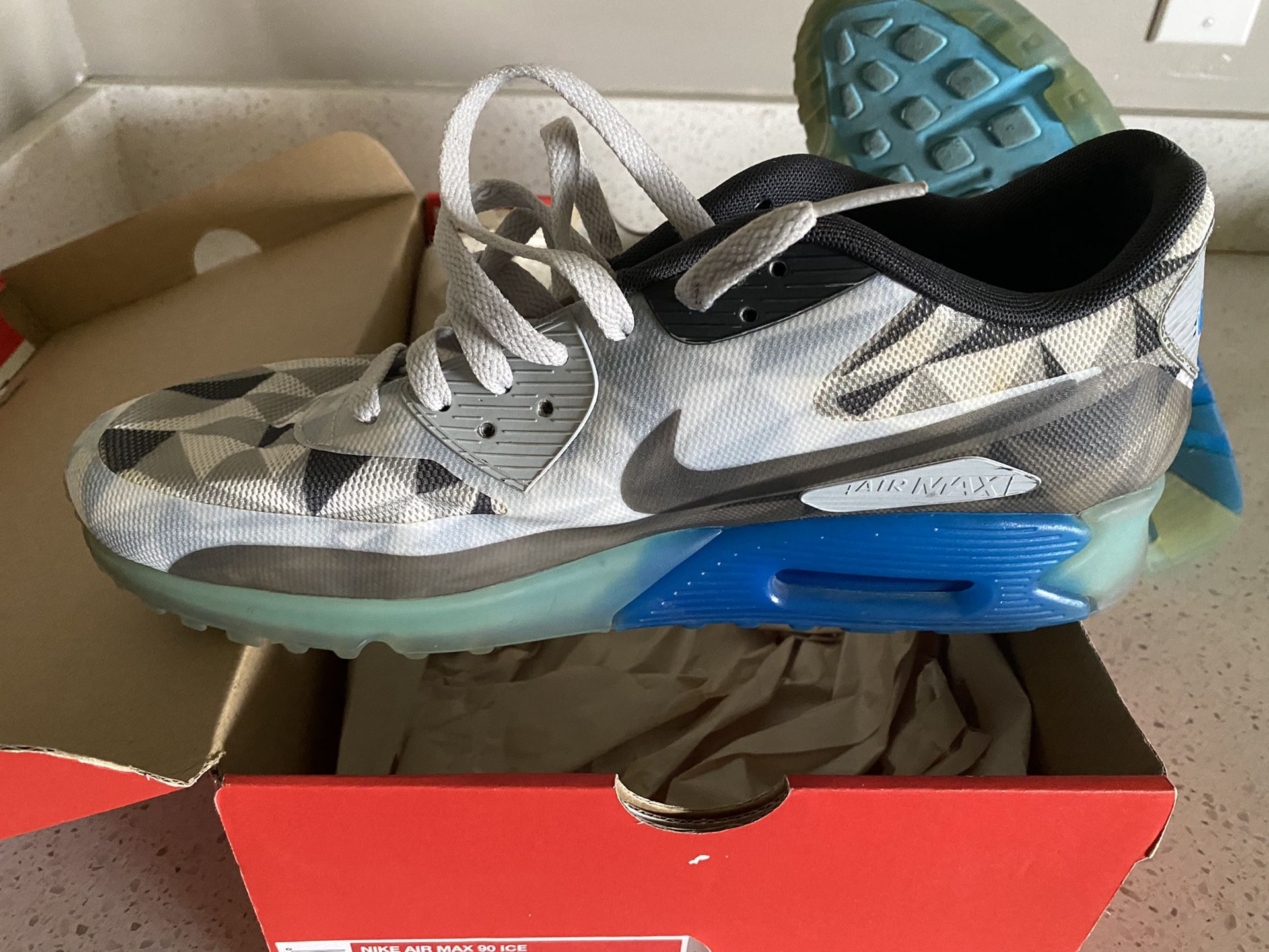Nike Air Max 90 Ice Blue - Size 12 - Worn 2-3x - Great Structural Condition