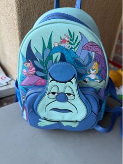 Disney Parks 2022 Alice In Wonderland Absolem Cheshire Backpack Bag Loungefly