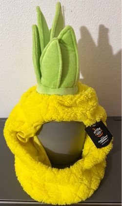 Hyde & EEK boutique Costume Hood Plush Yellow Adult Pineapple Snood C