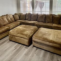 6 PC Sectional Couch with 2 Ottomans - DELIVERY AVAILABLE - nash2024