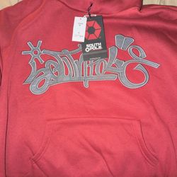 South Pole Hoodie Red Graffiti XL