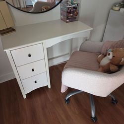 Wayfair Vanity / Writing Desk Solid Wood 3 storage drawers