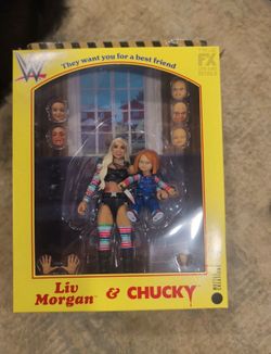 WWE Liv Morgan & Chucky Mattel Elite Wrestling Figure 2-Pack - New In Box