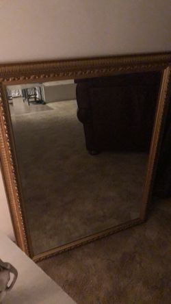 Gold nice living room mirror