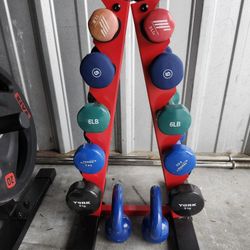 Small Dumbell Set Plus Rack
