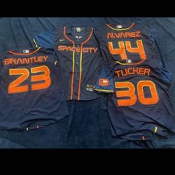 BRAND NEW HOUSTON ASTROS SPACE CITY JERSEY ALTUVE#27 SIZE LARGE 