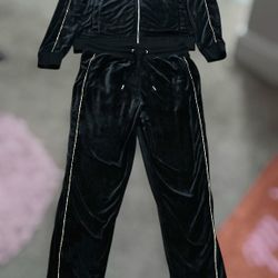 INC Black And Gold VELOUR Jumpsuit