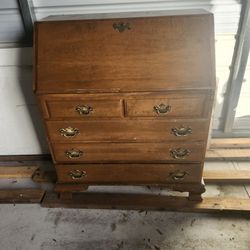 Vintage Ethan Allen fold-out desk.