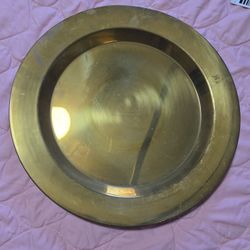 Vintage Brass Chargers Hanging Wall Plate