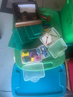 Foam letters match the items tic tac toe