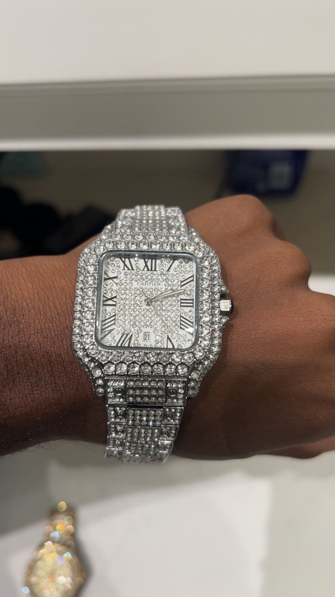 Iced-Out Moissanite Bust Down Watch | Passes Diamond Tester | Video Proof