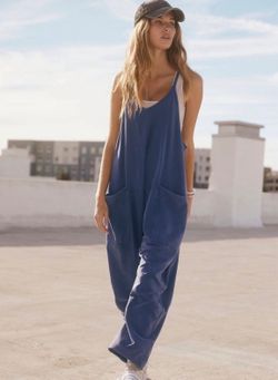 Free people New hot shot blue onesie Romper Overalls