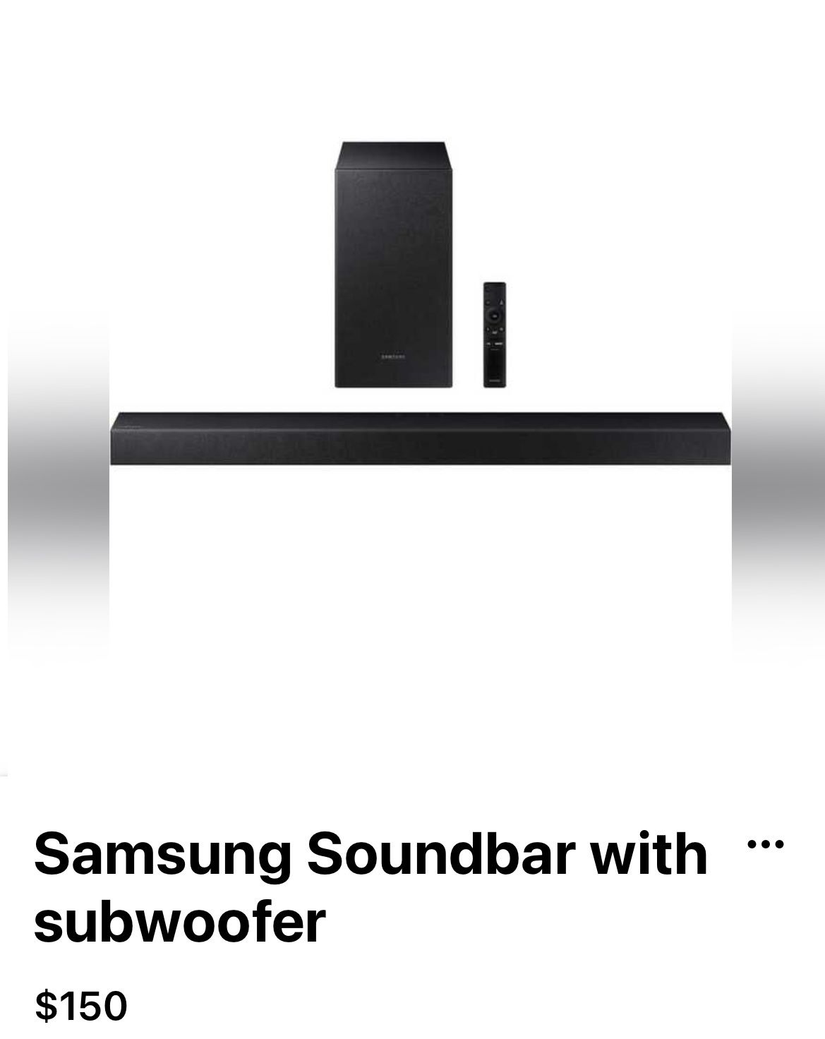 Samsung Sound bar With Subwoofer!