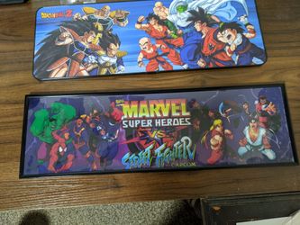 Marvel Super Heroes vs Street Fighter Framed Arcade Marquee Sign