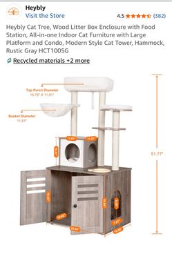 Cat tree with little box enclosure