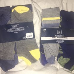 George Wardrobe Pack Socks 2 Dress Crew, 2 Athletic Crew Low  and 2 Low Cut 2(6 Pack)