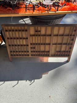 Vintage Wooden Printer's Type Tray
