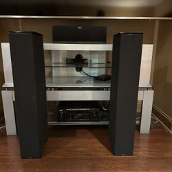 Full Sound System Set including Acoustics, Center Speaker, and Amplifier