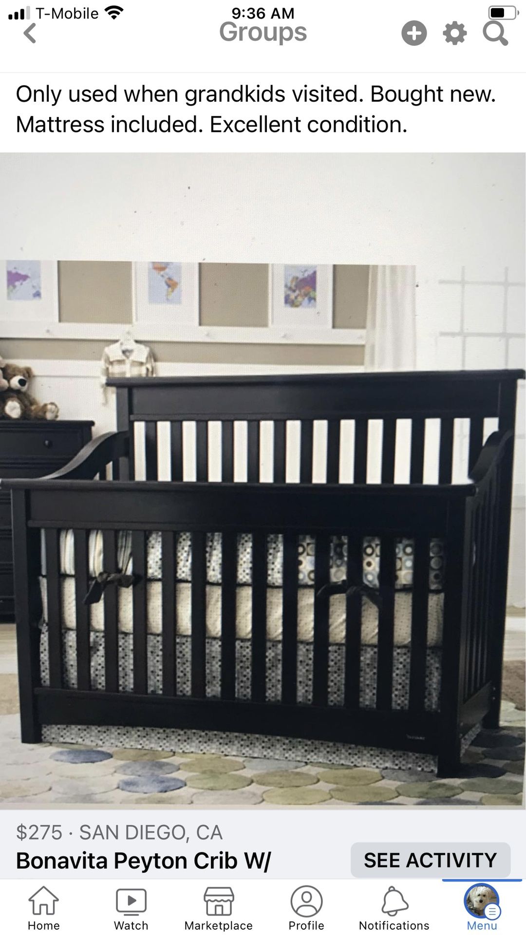 Bonavita Peyton crib With Mattress