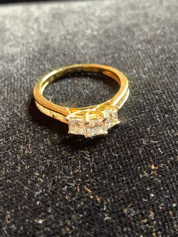 925 gold vermeilRing Natural Diamond