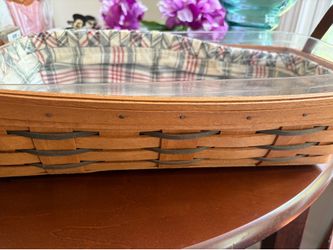 Longaberger signed and dated basket. With liner and more