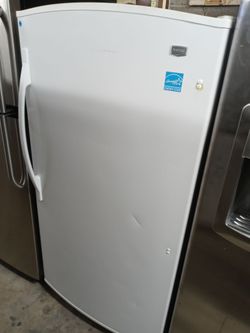 Maytag white upright freezer - Free delivery
