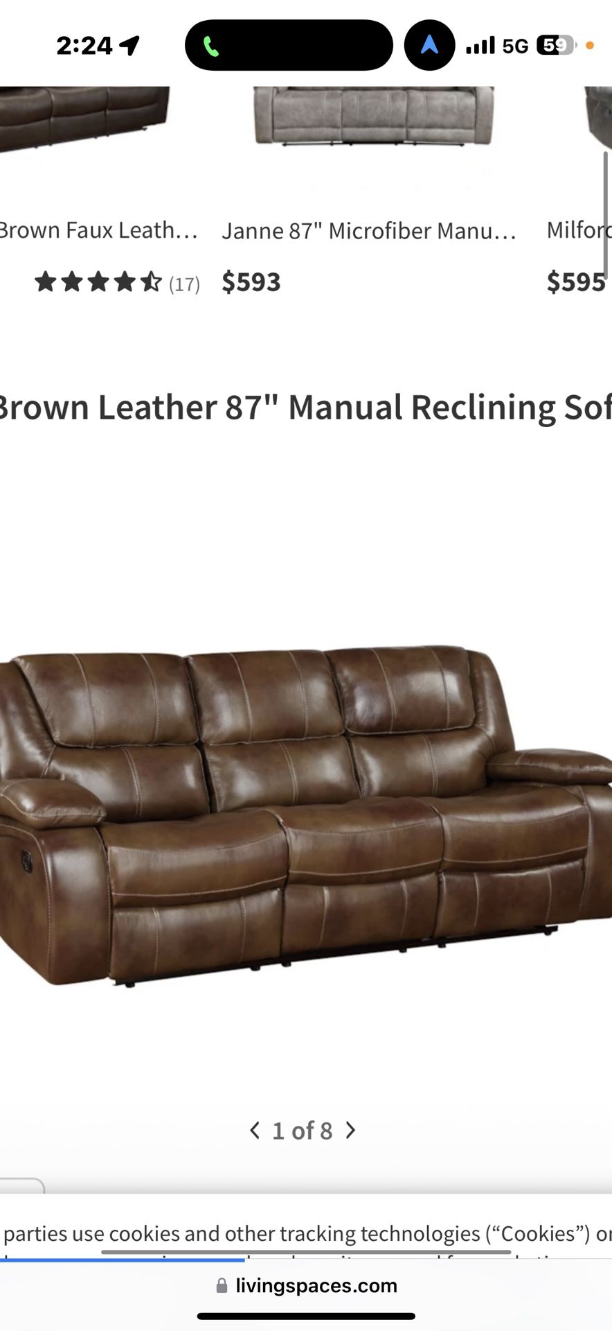 Leather Couch For Sale ..