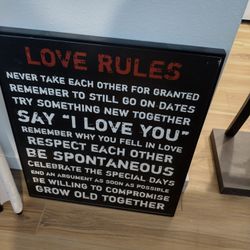 Love Rules - Wall Art