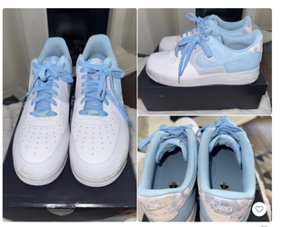 🔥 Nike Air Force 1 Low – White/Light Blue – Men’s Size 12