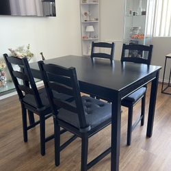 Dark Brown Dinner Table 