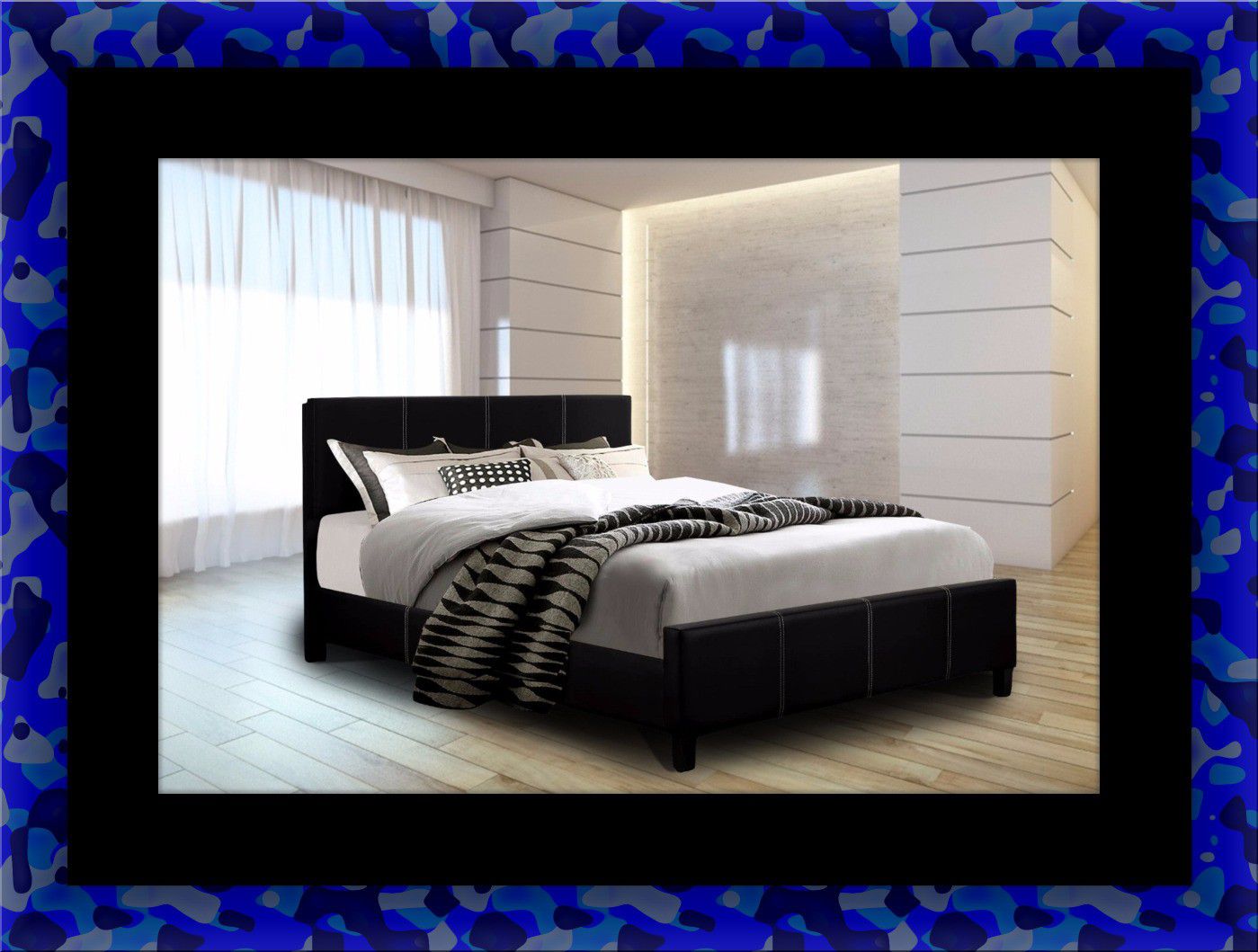 Twin platform bed with mattress