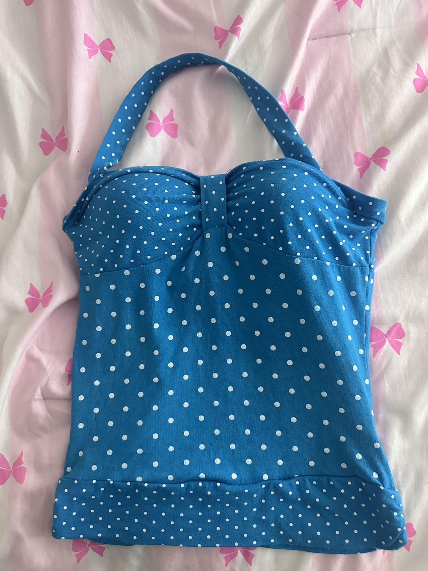 Blue Halter Top