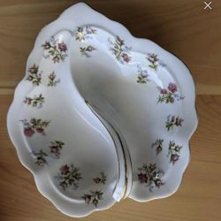 Floral Porcelain Divided Dish