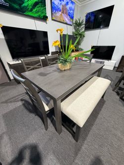 6 PC DINING TABLE SET