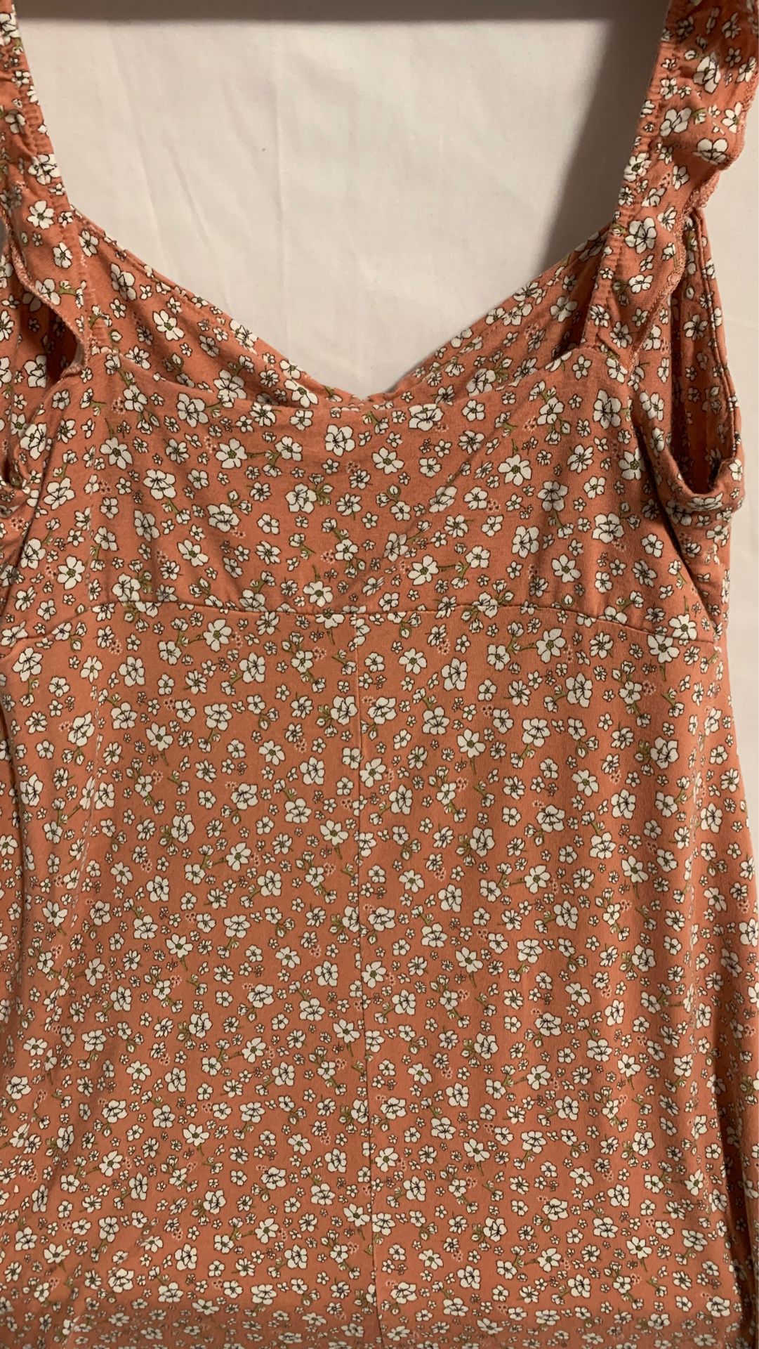 Forever 21 dress ladies peach & white Flowers size M