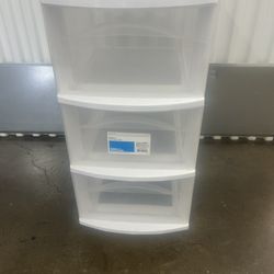3 Drawer Plastic Storage Drawers . See Last Picture For Dimensions 