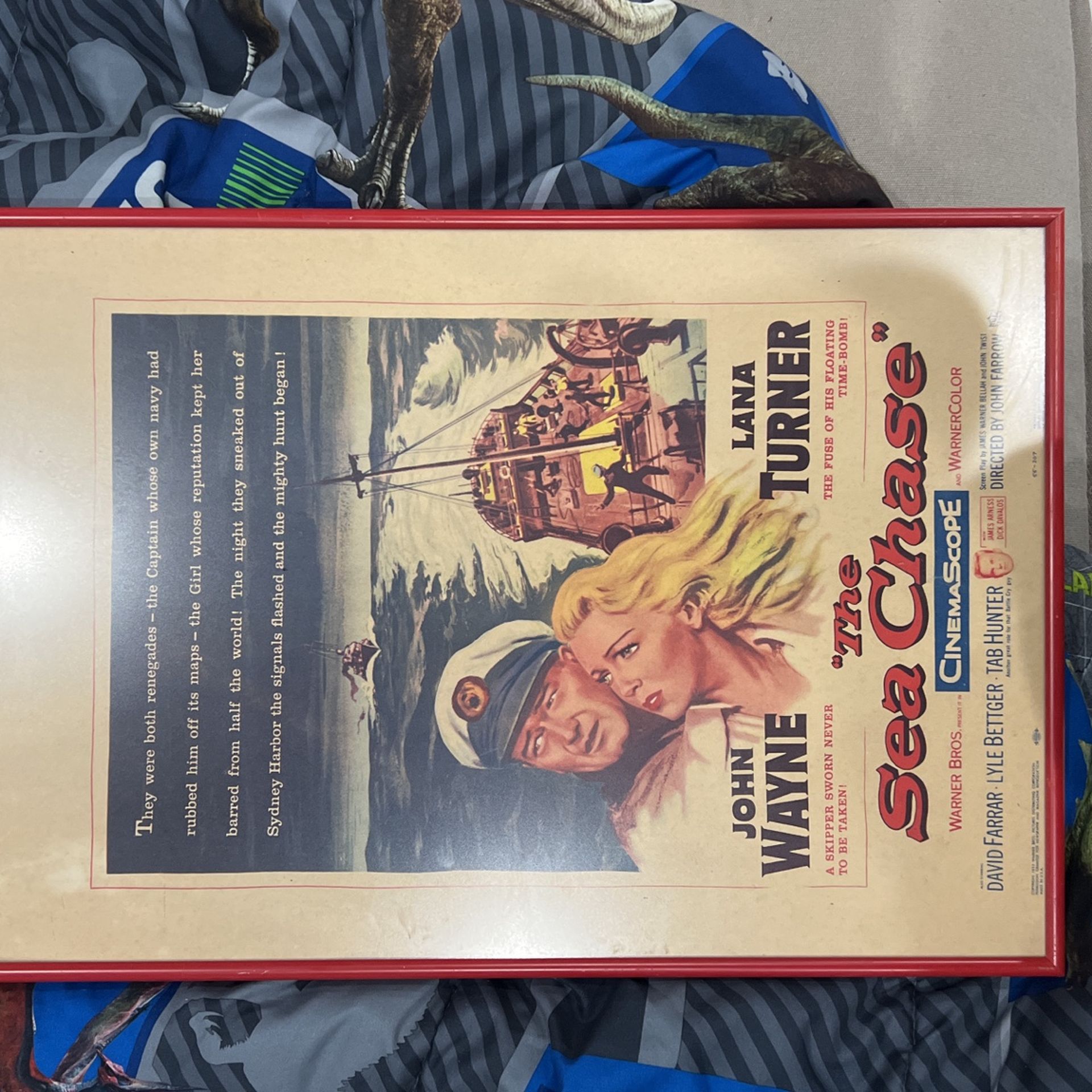 The Sea Chase. Original Poster. John Wayne/ Lana Turner