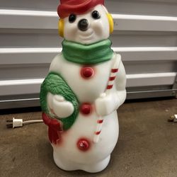 Vintage Blowmold Snowman