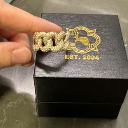 Cuban Link Ring Solid 14k 10 Grams  Vs Diamond 🏆❄️