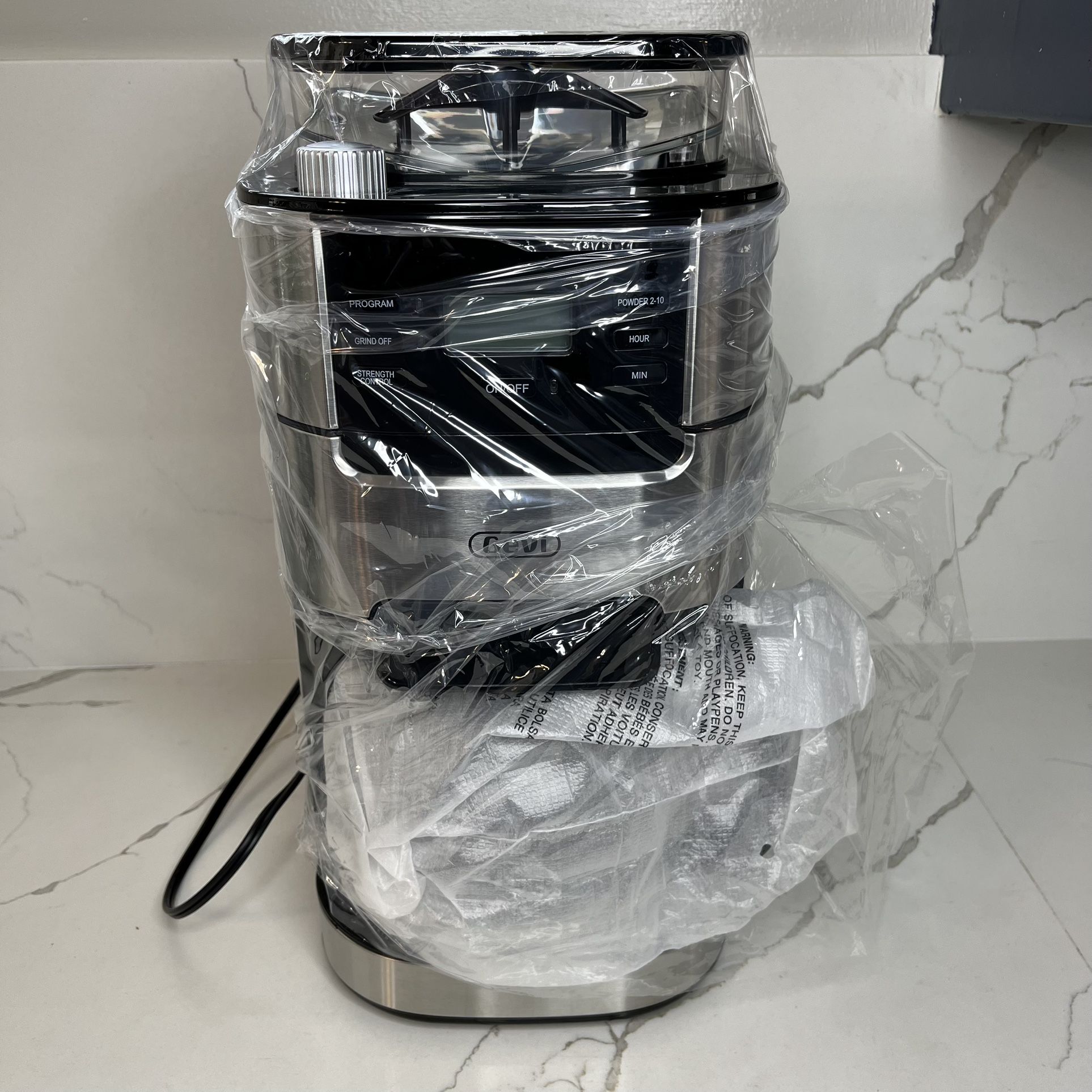 GEVI Programmable 10-Cup Grind & Brew Coffee Maker Machine with Built-in Grinder GECMA025AK-U